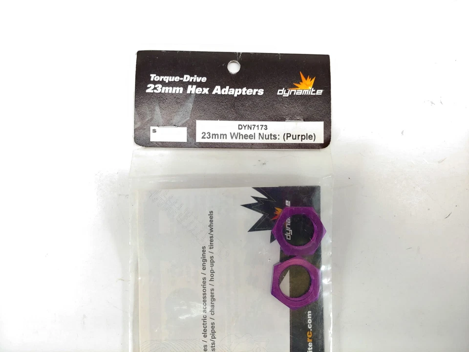 4x Dynamite Purple Aluminum Torque-Drive 23mm Hex Adapters for 1/8 Monster Truck - Image 3 of 4
