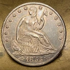 1855 O Arrows Liberty Seated half dollar, Scarce! No Reserve