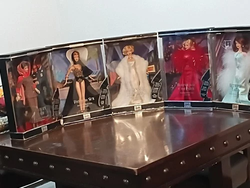 Lot of 5 Barbie Collectibles Hollywood Movie Star Collection Vintage Mattel Doll