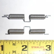 125 ea .224" OD x .036" Wire Dia x 1.588" Long  DOUBLE Torsion Springs Stainless