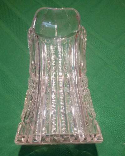 American Brilliant Prism Cut Pitcher, Antique ABP Glass 9" - Picture 4 of 5