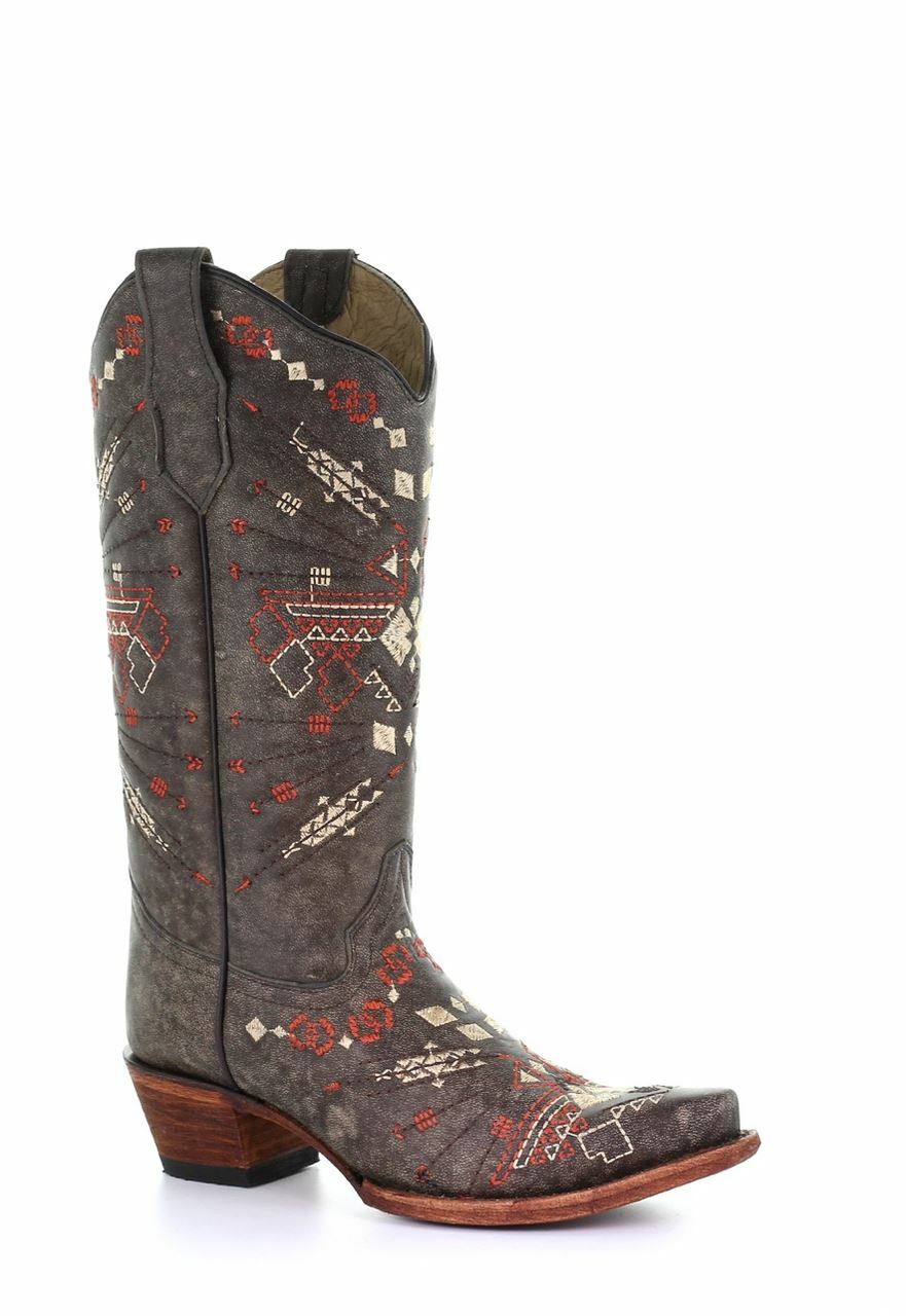 Corral Damen Western Braun Orange Stickerei Stiefel L5474 Corral Damen Western Braun Orange Stickerei Stiefel L5474