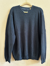 Tommy Bahama Sweater Men  s Size L Blue Palm Tree Long Sleeve Sweater Wool Blend