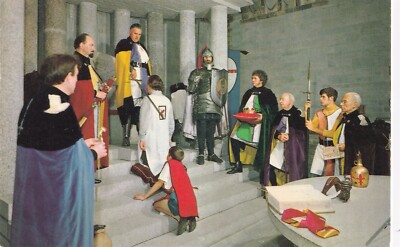 Postkarte - Tintagel - Die Ritterzeremonie im König Artus Saal
