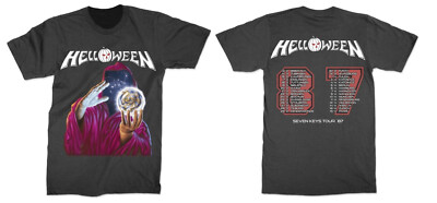 HELLOWEEN cd lgo KEEPER OF THE SEVEN KEYS TOUR 87 Official SHIRT LRG New oath