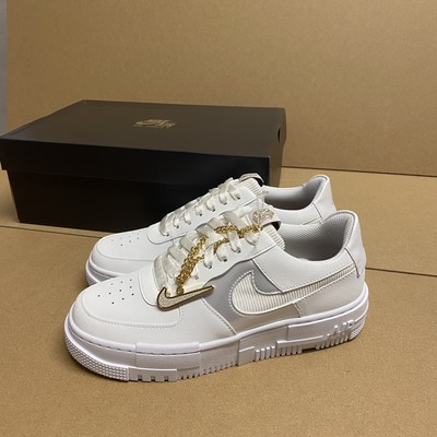 NIKE Air Force 1 Pixel GG Gold Summit White Gr. 36,5 US 6 ✓ NEU DC1160-100  | eBay