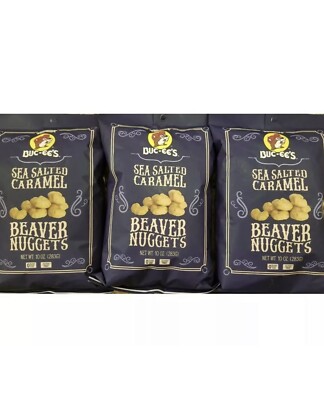 3 Bags BUC-EE'S Famous Salted Caramel BEAVER NUGGETS Sweet Snacks TEXAS Travel