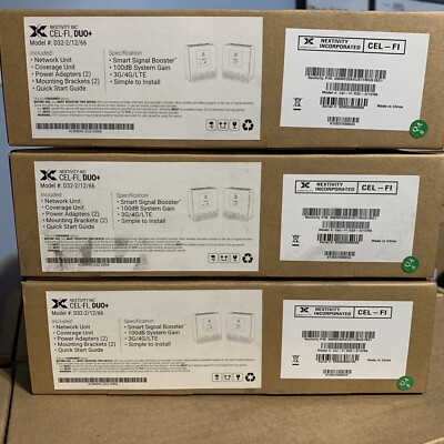 Nextivity CEL-FI DUO+ D32-2/12/66 Smart Signal Booster 100dB System Gain