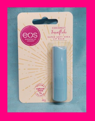 eos Super Soft Shea LIP BALM Hydrating Cracked Dry Chap Stick COCONUT SNOWFLAKE!