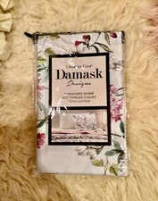 Brand New Lovely Damask Designs Floral Vines Cotton 300 Thread Count Pillow Sham