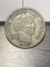 1913 P Barber Dime - As Shown! (#1114)