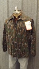 NEW Vtg IDEAL Silent Leaf Cotton Chamois Camo Hunting Jacket M USA Made Unlined