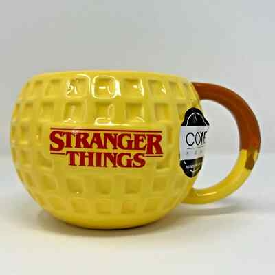 Netflix Stranger Things Waffle w/Butter & Syrup 18oz Yellow 3D Ceramic Mug