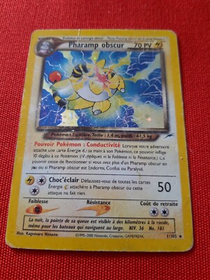 PHARAMP OBSCUR 1/105 PV70 HOLO NEO DESTINY WIZARDS 2. EDITION POKEMON KARTE FR