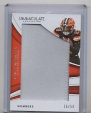 2018 PANINI IMMACULATE NUMBERS DUKE JOHNSON JERSEY 16/50
