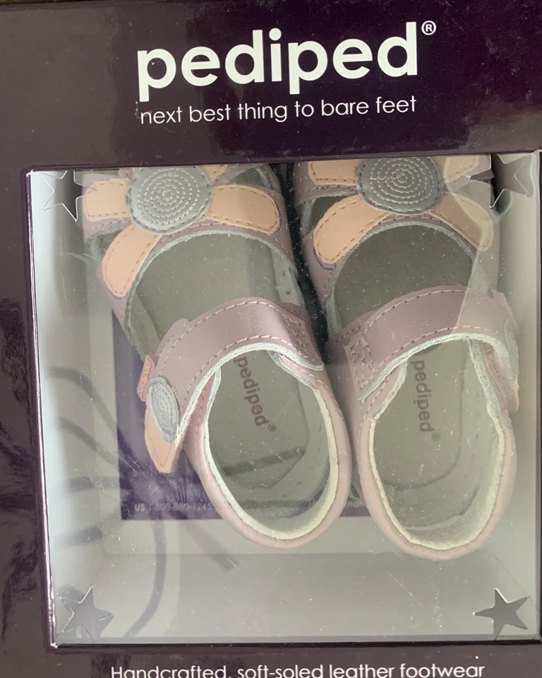 Nuevo Pediped Bebé Niña Cuero Margarita Originales 6-12, 12-18, 18-24 Foto 4 de 4