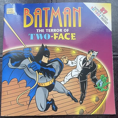 Golden Books Batman The Terror Of Two-Face Missing 1 Tattoo 0-307-13070-3 13070