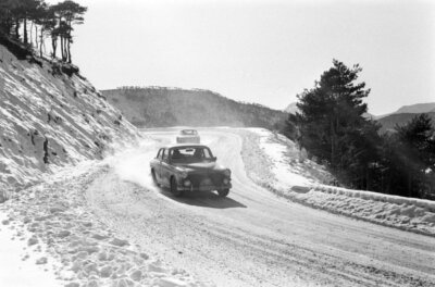 Brend von Bergmann and Lothar Kottgen Volvo 122 1966 Rally Car Racing Old Photo