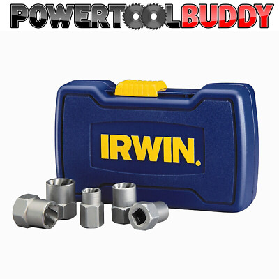Irwin 10504634 Bolzen-Griff Befestigung Entferner Basis Set für beschädigte/abgerundete Muttern