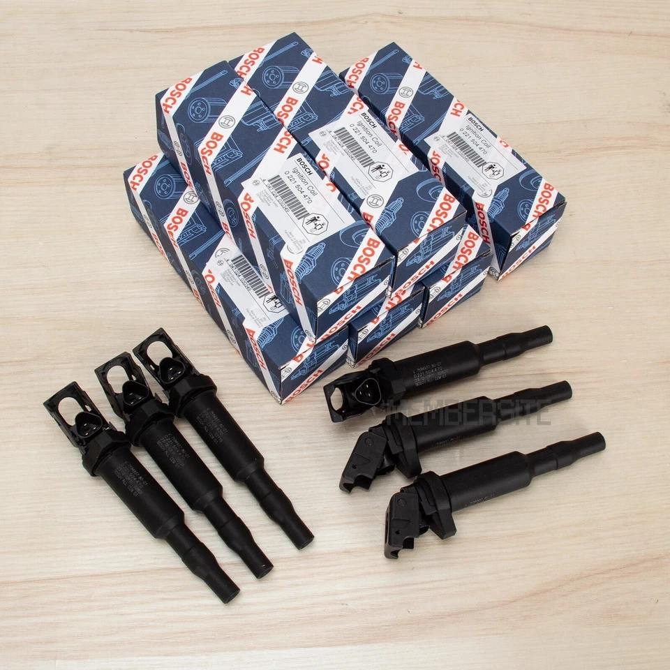 6X Ignition Coils 0221504470 For Bosch BMW E46 E60 E85 E90 535i 325i 330 328 525 Foto 3 de 4