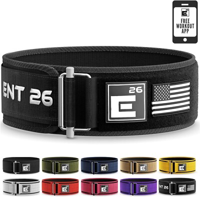 Element 26 selbstsichernder Gewichthebergürtel - Premium Gürtel XL schwarz Patch