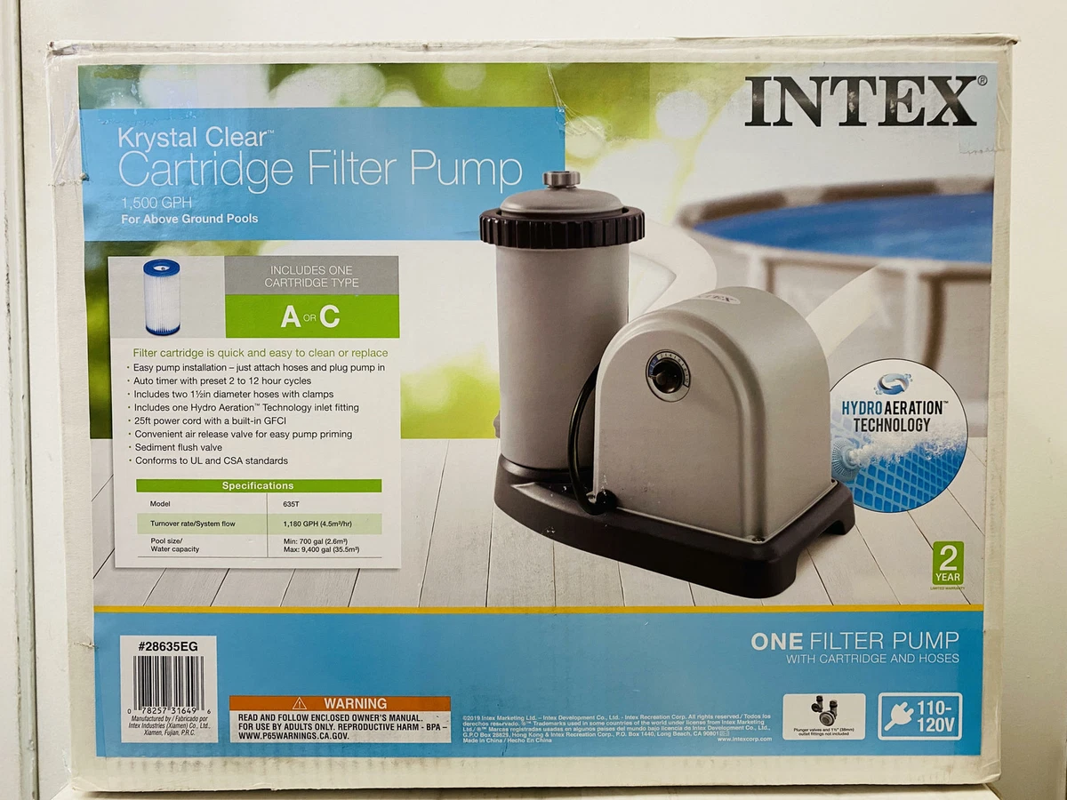 Intex krystal clear filter on sale pump