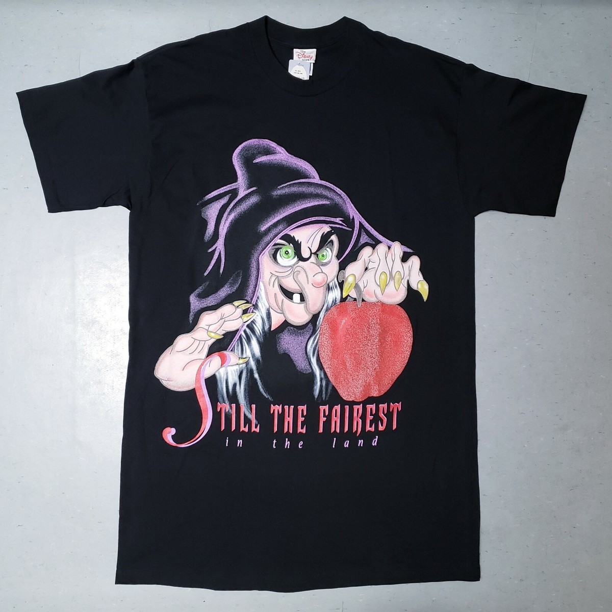 Vtg DISNEY SNOW WHITE Evil Queen T-Shirt All Over Print Tee Vtg DISNEY SNOW WHITE Evil Queen T-Shirt All Over Print Tee