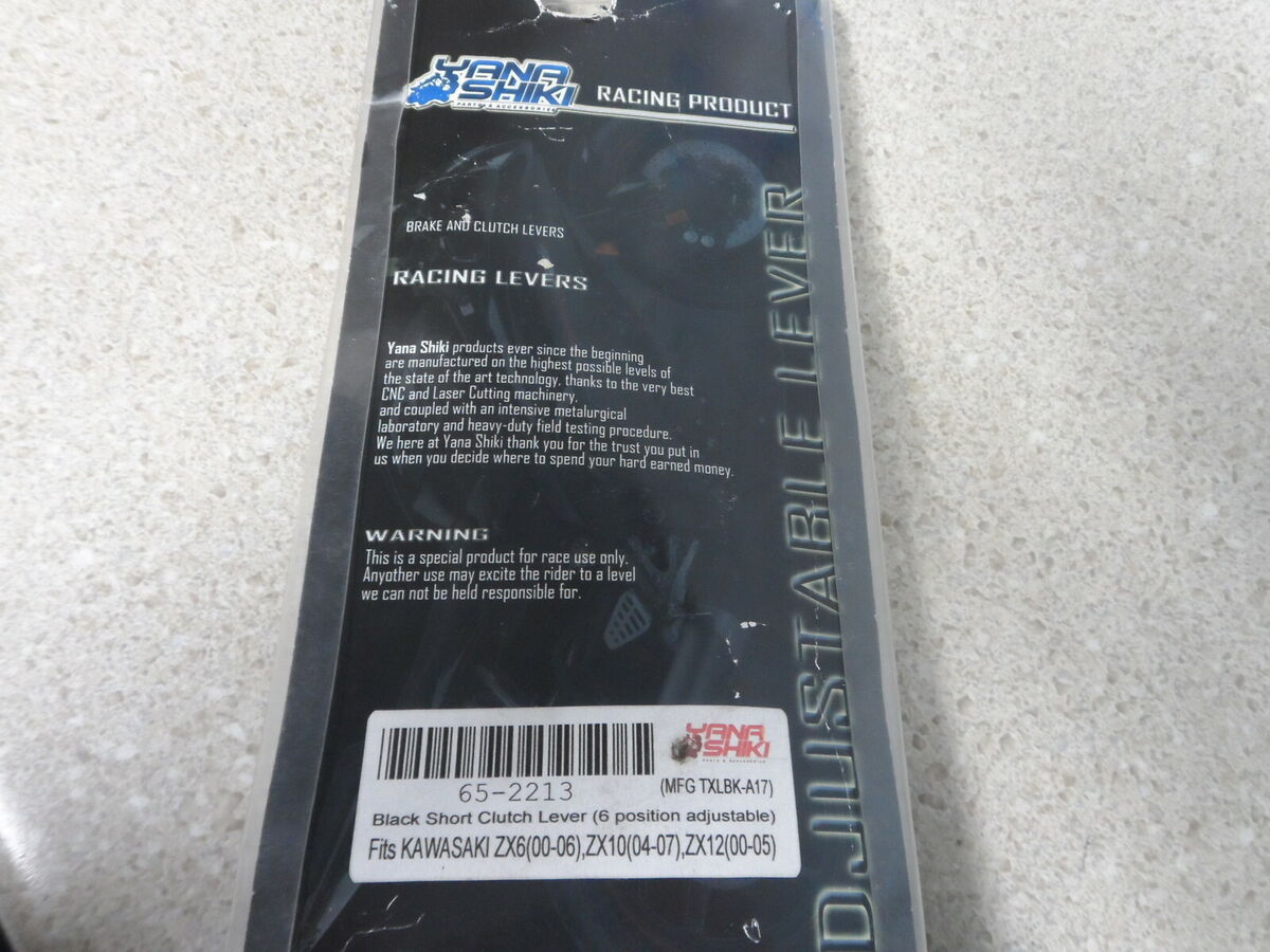 NOS Yana Shiki Adjust Short Clutch Lever Kawasaki ZX6(00-06 NOS Yana Shiki Adjust Short Clutch Lever Kawasaki ZX6(00-06