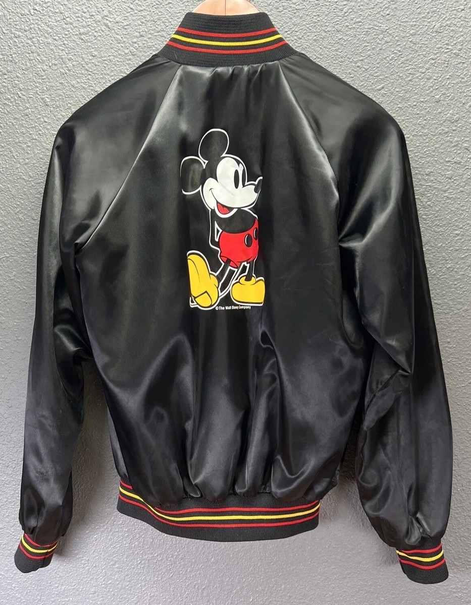 Vintage 80's Disney Kids Boys Satin Bomber Jacket Mickey Mouse 2