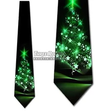 Christmas Ties Men's Christmas Tree Necktie Holiday Tie