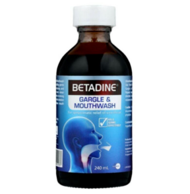 10 x Betadine Gargle & Mouth Wash Kills Germs 240ml + Express