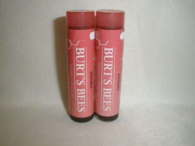 New Lot of 2 Burt's Bees Tinted Lip Balm Hibiscus