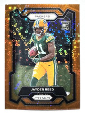 ROOKIE CARD JAYDEN REED Packers 2023 Panini Prizm ORANGE DISCO PARALLEL #334
