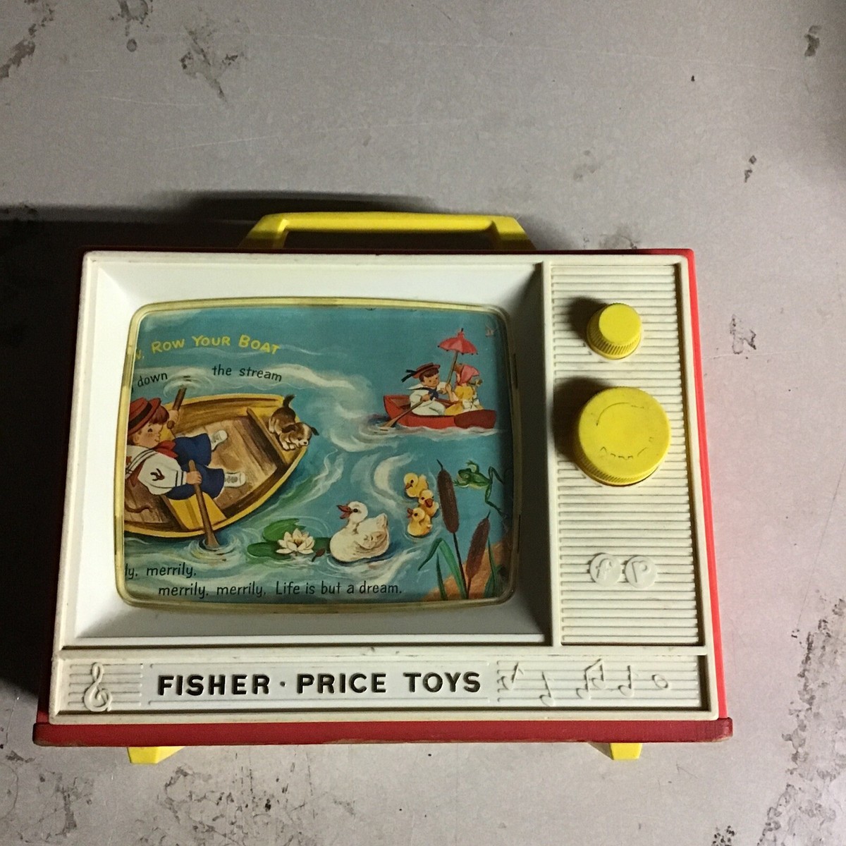 Vintage 1966 Fisher Price Two Tune Music Box TV 114 London Vintage 1966 Fisher Price Two Tune Music Box TV 114 London