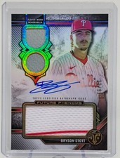 2024 Topps Triple Threads Bryson Stott Gold Auto Patch Relic SP /99 Phillies RC