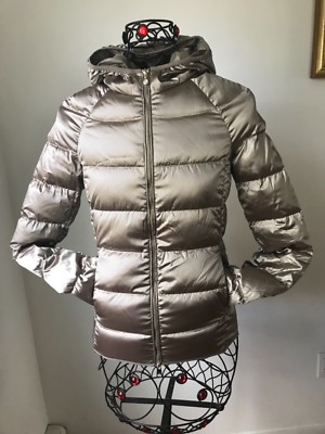 LIU-JO Jeans Packable Goose Down Light Weight Puffer Jacket Metallic sz.38