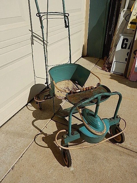 Antique TAYLOR TOT Buggy Baby Stroller Walker 1949 Complete