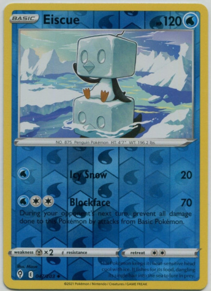 Pokemon  - Eiscue 047/203 Reverse Holo - Twilight Masquerade - NM/M