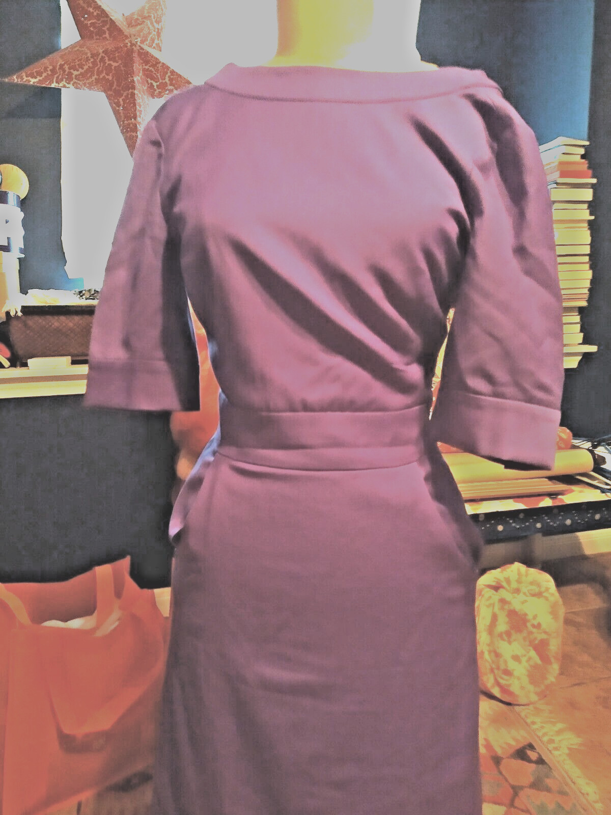 JCrew Thin Spring Wool Electric Violet Career Dre… - image 3