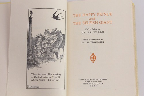 Oscar Wilde Signed Happy Prince & Selfish Giant 1945 Limited Edition #138 HC - 第 5/12 張圖片