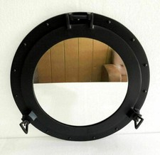 12"Mirror Porthole Black Finish Wall Hanging Nautical Home decorative handmade