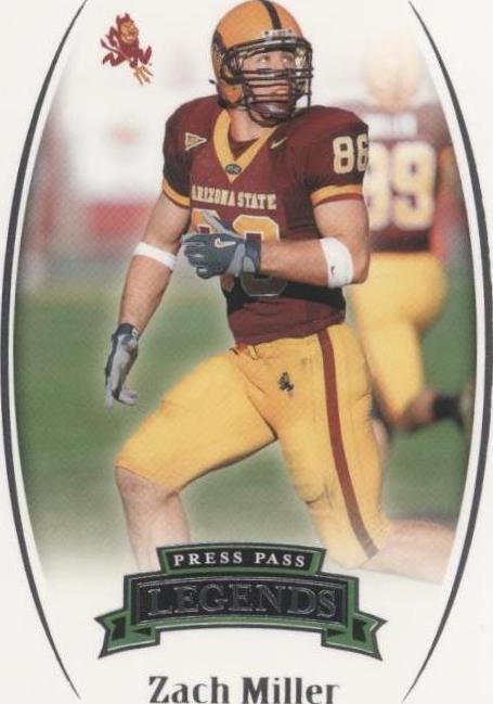 2007 Press Pass Legends Zach Miller #3 - 1 of 2