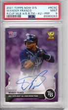 2021 MLB Topps Now #RC-5B Wander Franco Rookie Cup Auto Purple 24/49 PSA 9 Mint