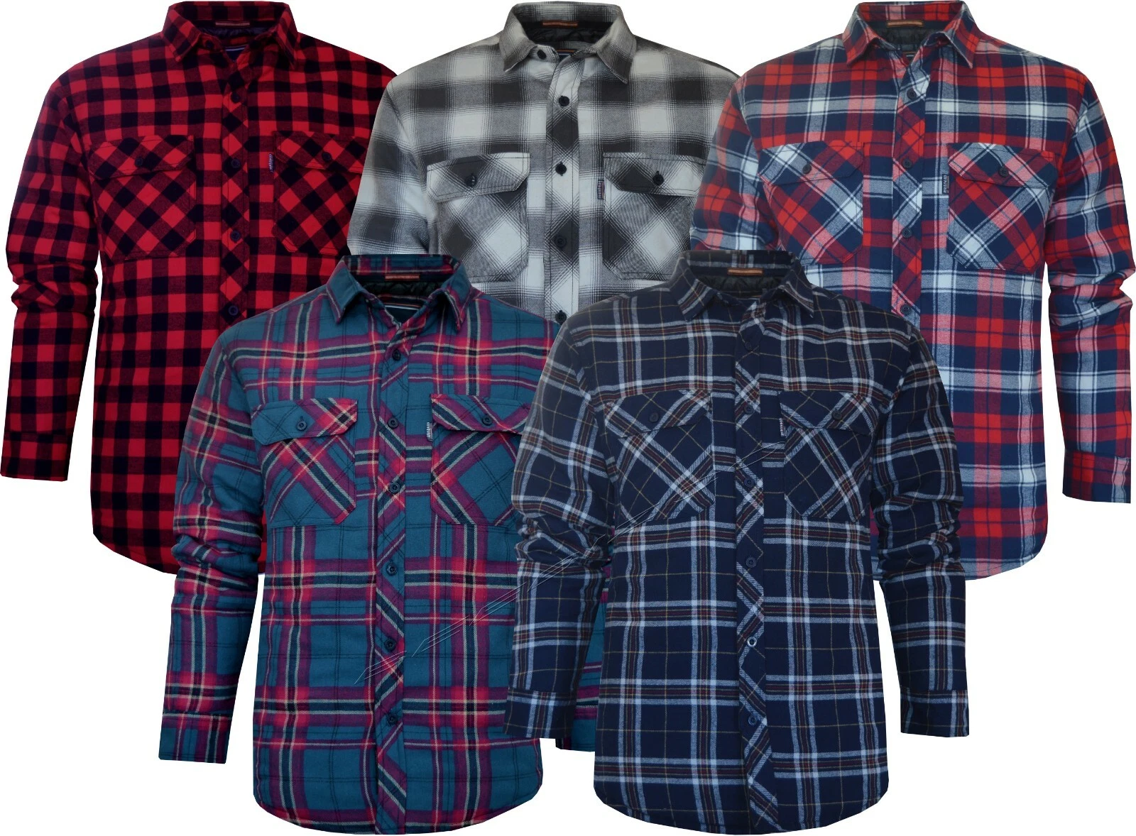 Mens Padded Lumberjack Shirt Jacket Quilted Lined Flannel Check with 4 Pockets
Opens in a new window