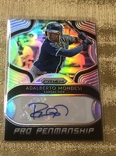 2019 Prizm Adalberto Mondesi Pro Penmanship Auto Autograph Silver Prizm
