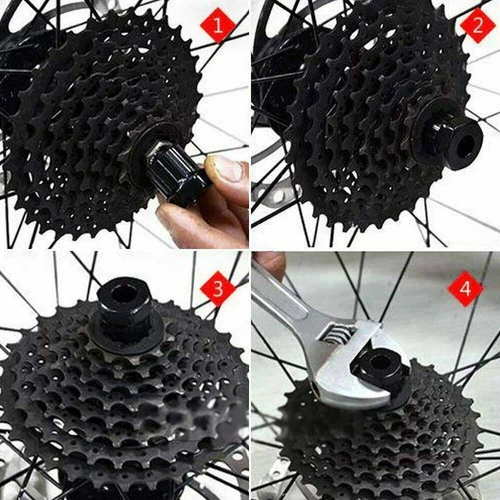 4in1 Fahrrad Werkzeug Set Zahnkranzabzieher Kurbel-Abzieher Bike Reparatur Satz - Bild 5 von 13