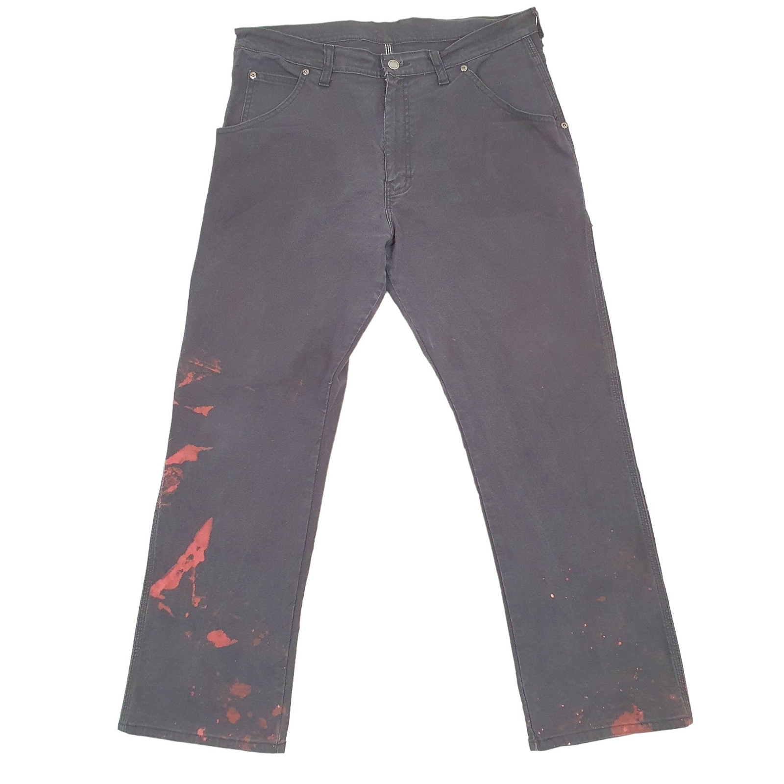 Mens DICKIES  Black Carpenter Workwear Trousers W34 L29 image 2