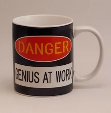 Danger Genius at Work Coffee Tea 16oz Mug Funny Novelty Cup Great for Boss  
