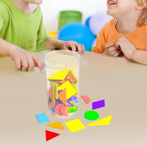 80Pcs Pattern Blocks Early Geometry Skills for Shape Recognition Patterning - Picture 4 of 7