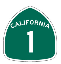 Calcomanía adhesiva de la Ruta Estatal de California 1